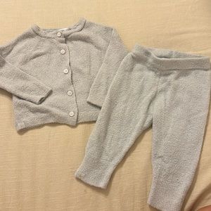 Barefoot Dreams baby blue sweater set
